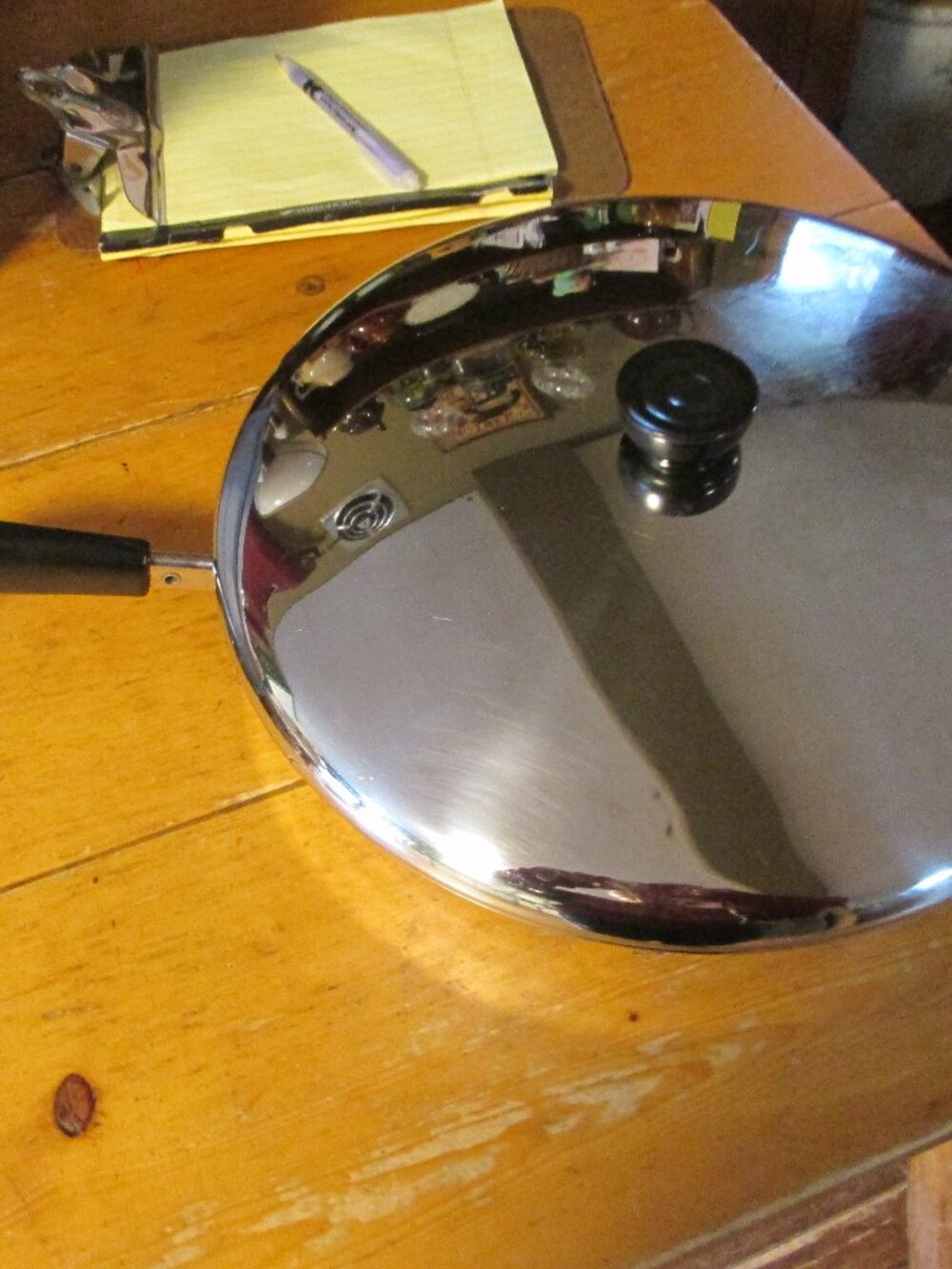 Vtg 1801 Revere ware clinton Il 12 in skillet with lid all clad stainless bottom